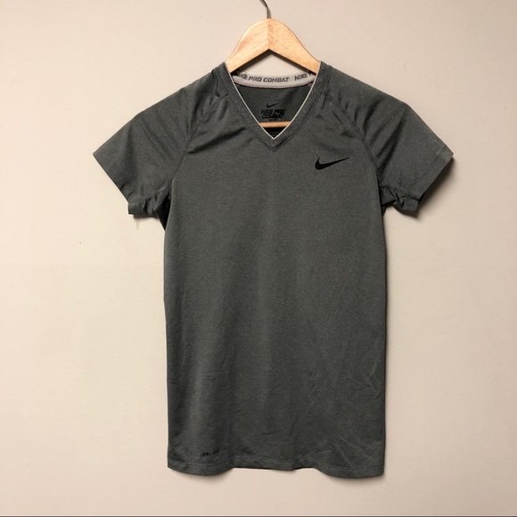 Nike V-Neck Short Sleeve Dri-fit  Fitted Top - Picture 2 of 4